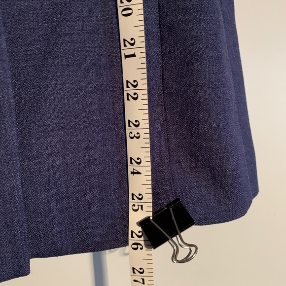 LARRY LEVINE PETITE BLUE TEXTURED SUIT - Picture 8 of 16